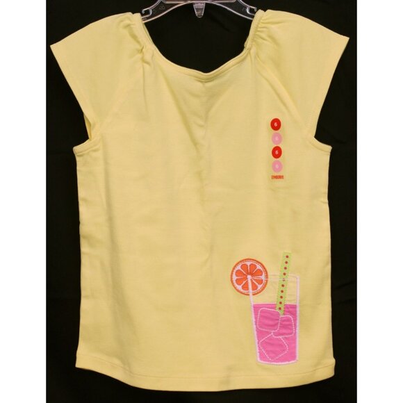 2010 Gymboree Citrus Cooler Yellow Top Shirt sz 6 Pink Lemonade Orange slice NEW - Picture 1 of 5